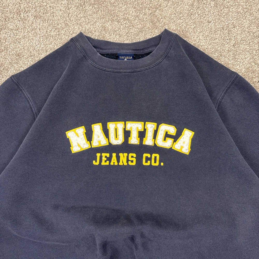 Vintage Y2K Nautica Jeans Co Sweatshirt Medium - Picture 2 of 6